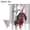 シルスターテックスかわいいペット犬シャワーカーテン面白い風呂カーテン防水防湿浴室アクセサリーT200711