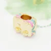 Other Peace Love Golden Colored Car Charm Beads DIY Handmade Jewelry Amulet Fit Bracelet Necklace