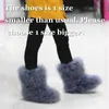 ASILETO Women winter shoes Boots furry Genuine Real hairy eskimo boots female Feather fluffy bootie outdoor ankle boot bota T554 201029