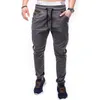 Herrbyxor Mens Stora Camouflage Stitching Lanyard Belt Casual Color Matching Style Joggers för män