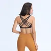 Muli Streep Sexy Cross Back Sportbeha Tanks Schokbestendig Ondersteuning Casual Hardloopmode Fiess Workout Gymkleding Dames Gewatteerde Tops 68ss 2023