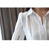 Moda mujer blusas primavera manga larga camisas de mujer blusa a rayas camisa trabajo de oficina ropa para mujer tops y blusas LJ200812
