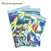 100pcs 레이저 셀프 씰링 플라스틱 봉투 우편 보관 가방 홀로그램 선물 쥬얼리 폴리 접착제 택배 포장 Bags1