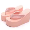 Ankunft Frauen Y Sandalen High Heels Wedges Flip Flops Dame Reine Farbe Wasser Taiwan Sommerschuhe Plus Größe 40 41 Y200423