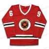 Fartyg från oss # 69 Shoresy Hockey Jersey TV-serien Letterkenny Irländska Jerseys Alla Stitched Red S-3XL