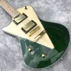 Custom Green Grand Left Handed Electric Guitar met logo en kleur en vorm Aangepaste upgrade Wood Hardware6208056