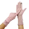 Sexy dentelle Bow Dot UV respirant anti-dérapant cyclisme mitaines femmes été mince coton Long écran tactile crème solaire gants de conduite J801