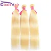 #613 Blonde bundels Braziliaanse maagdelijke zijdeachtige rechte body Deep Natural Wave Menselijk Haar Weef Water Wave Platinum Blonde Extensions 3pcs Deals