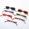 10% de réduction sur les lunettes de soleil pour hommes et femmes de luxe 20% de réduction sur la boîte de style sans cadre jambe en bois film océan lunettes de mode croisées