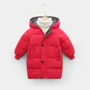 Barnens down Coat Winter Teenage Baby Boys Girls Bomull-Padded Parka Coats Whicken Warm Long Jackets Toddler Kids OuterWear LJ201125