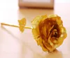 Decorative Flowers Christmas Day Gift 24k Gold Foil Plated Rose Creative Gifts Lasts Forever Rosees for Valentine e's girl gifts GC1201