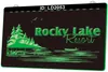 LD2053 Rocky Lake Resort 3D 조각 Led 빛 기호 도매 소매
