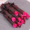 100 stücke Einzelne Stamm Künstliche Rose Romantische Valentinstag Hochzeit Geburtstag Party Seife Rose Blume Rot Rosa Blau