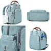 Umaubaby Nylon Solid Blöja Bag Ryggsäck Mamma Travel Handväska Barnvagn Väska Organisatör Maternity Nappy Bag Vattentät LJ201013