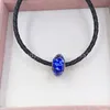 Andy Jewel 925 Sterling Silver Beads New Blue Faceted Glass Charm Fits 유럽 판도라 스타일 보석 팔찌 목걸이 791609