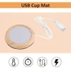 USB Electric Heating Coasters Hot Beverage Drink Cup Pad Termostatisk Placemat Vattentät Varmare Säker Mat Mjölk Te Kaffe Kopp 201123