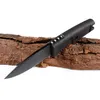 High Quality Survival Straight Knife 440C Tanto/ Drop Point Blade Black Forprene Handle Fixed Blade Knives With Kydex248e