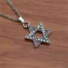 Zhang Jie's Same Six Pointed Star Necklace Men's Fashion Hip Hop Necklace Pendant Long Accessories with 70cm Chain