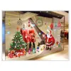 2pc Christmas Vinyl Janela de vinil adesivos de parede decalque decalque decoração removível decoração doméstica Acessórios para decoração de casa adesivos Muraux 730 Y201020