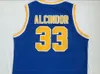 Custom Lew Alcindor #33 Basketball-Trikot Alle Ed Blue Size S-4XL-Trikots