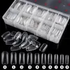 500pcs/box Natural Clear False Acrylic Nail Tips Full/Half Cover Tips French Sharp Coffin Ballerina Fake Nails UV Gel Manicure Tools