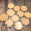 Bamboo Jar Tumbler Lid Cup Cap Mug Cover Drinkware Top With Side Opening For Straw/Spoon Mold-free Dia 82/70mm 86/74mm 90/78mm 94/82mm sxa16