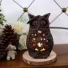 Iron Owl Candlestick Desktop Decor Holder Creative Vintage Candle Cast for Home Coffee Decoration Y200109