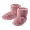 Thick Cottonshort Boots Slippers Home Japanese Style INS Cute Female Winter Warm Plush High Tube Nordic Floor Plush Shoes