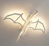 Nieuwe brandademing Dragon Plafondverlichting Jongen Slaapkamer Kinderkamer Cartoon Creatieve LED Dinosaur