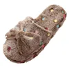 Scarpe Pantofola Delle Donne Carino Arco Casa Fluffy Peluche Casa Inverno Caldo Al Chiuso Anti-slip kapcie pantuflas zapatos de mujer Y201026