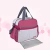 Sacs à couches DOT Impression Momie Momie Messenger Multifonctionnel Big Poussette Sac Maternité Sac à main Nappy Bébé 220225