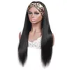 Allove 30inch Straight Full Machine Made Wig None Lace Wigs Curly Loose Deep Water Body Human Hair Wigs with Headbands for Black Women