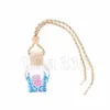 Bouteille de parfum de voiture colorée Pendentif Diffuseur d'huile essentielle Ornements Désodorisant Pendentif Bouteille de verre de parfum vide Cadeau T2I51647