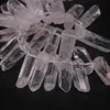 35-38pcs Strand Tamanho Grande Raw Clear Crystal Quartz Top Pontos Perfurados Polido Gemas Naturais Tusk Stick Spike Pingente Beads Bulk 22857