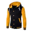 Nieuwe mannen / jongen honkbaljack mannen mode ontwerp wijn rood heren slim fit college varsity jas mannen merk stijlvolle veste homme 3xl1