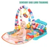 3 in 1 baby speelt mat ronde leeuw schildpad kruipend deken baby spel pad play tapijt kinderen activiteit mat gymnastiek opklapbare tapete infantil lj201113