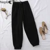 Neploe Harajuku Streetwear Pantaloni cargo Donna Casual Jogging Pantaloni sportivi A vita alta Pantaloni larghi femminili Cintura Pantalon coreana 201031