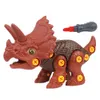 DIY skruvmontering Dinosaur Triceratops Fidget Leksaker Stamnötkonstruktion Byggnadsuppsättning Modell Utbildning för barn Kids Tonåringar Vuxna