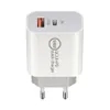 Eu US 20W 25W 12W Carregamento rápido rápido PD USB C Carregador AC Home Travel Carregadores de parede para iphone 12 13 14 15 Samsung S8 S9 S10 S22 S23 HTC Huawei Android phone PC