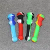 14mm Silicone Nectar Pipe Mini Conduites D'eau Avec Des Pointes En Titane Quartz Nails Concentré Dab Straw Bong Dab Rig