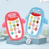 Mini cute baby Phone Toy Music Multi-funzione Early Educational Simulation sound Mobile kids Cartoon Giocattoli di apprendimento per bambini LJ201105