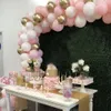 122 Stück Ballon Garland Arch Kit Rosa Weißgold Latex Luftballons Mädchen Geschenke Babyparty Geburtstag Hochzeit Party Dekor Zubehör Q1272V