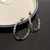 Boucles d'oreilles circulaires en diamant scintillant avec zircone, boucles d'oreilles géométriques de designer de luxe pour femme, filles, cadeaux, poste en argent s925