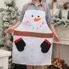 Avental de boneco de neve de papai noel desenho animado criativo avental de tecido não tecido ano novo natal casa jantar cozinha restaurante CFYL0033