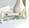 Cabeça Dupla Portátil Pratical Branco Jade Facial Massagem Roller Anti Wrinkle Saudável Rosto Cabeça de Corpo Pé Natureza Beleza Ferramenta