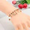 Kleeder-pulsera bonita con dije de mariposa para niña y niño, cadena de mano colorida, pulsera de playa para mujer 299Y