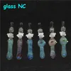 Fumando 14mm Nectar Kit Coletor com GR2 Titanium Nail Glass Bong Tubulação de Água Catcher Banger
