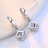 Cubic Zircon box earrings silver diamond ear rings dangle women fashion wedding jewelry gift will and sandy