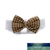 Cão bonito do animal de estimação Bow Tie Moda Cute Cat Dog Pet filhote de cachorro Bow Tie gravata Collar 5 cores mágicas adesivo Laço de algodão Pet Shop Pescoço