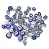 50 unids / lote Crystal Big Hole Big Beads Spacer Craft European Rhinestone Bead Charm para la pulsera Collar Moda DIY Joyería